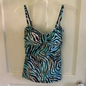 Croft & barrow tankini size 10 animal print